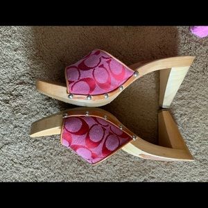 Coach Brenda Signature Jacquard Slide 9 Shoes